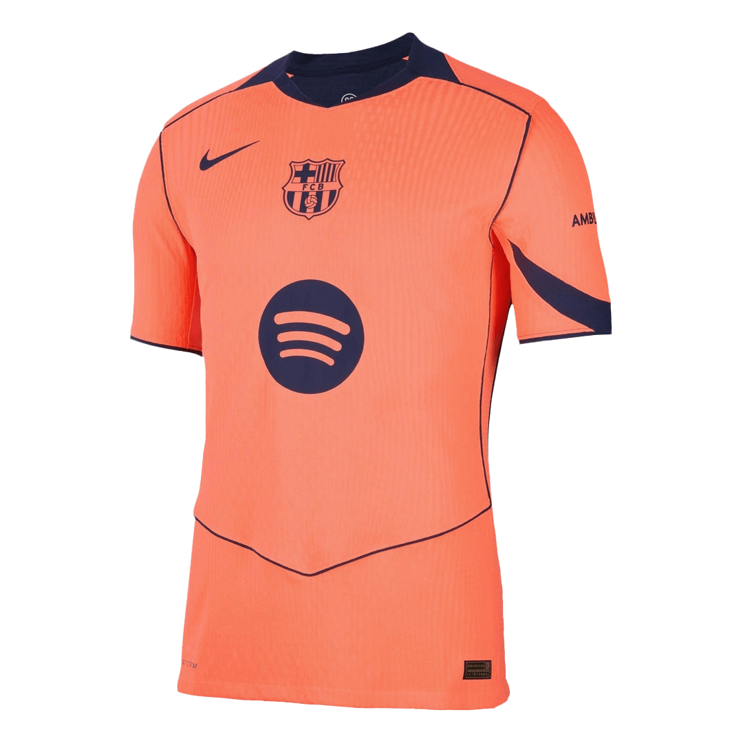 PEDRI #8 Barcelona Derde Shirt 2025/26 Oranje Authentiek - UCL