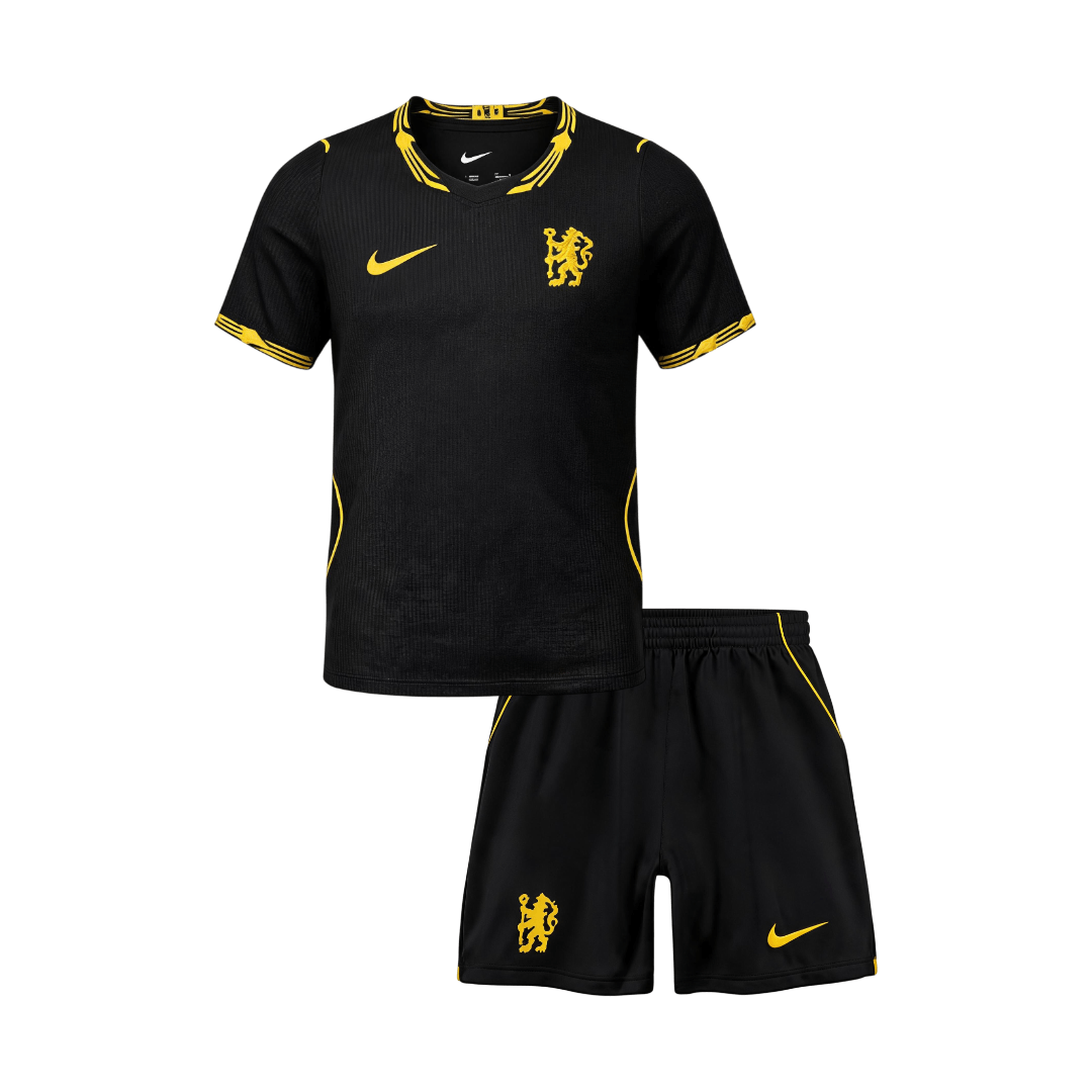 Vente Flash Chelsea Extérieur Maillot Kit 2026/27 Enfant Noir