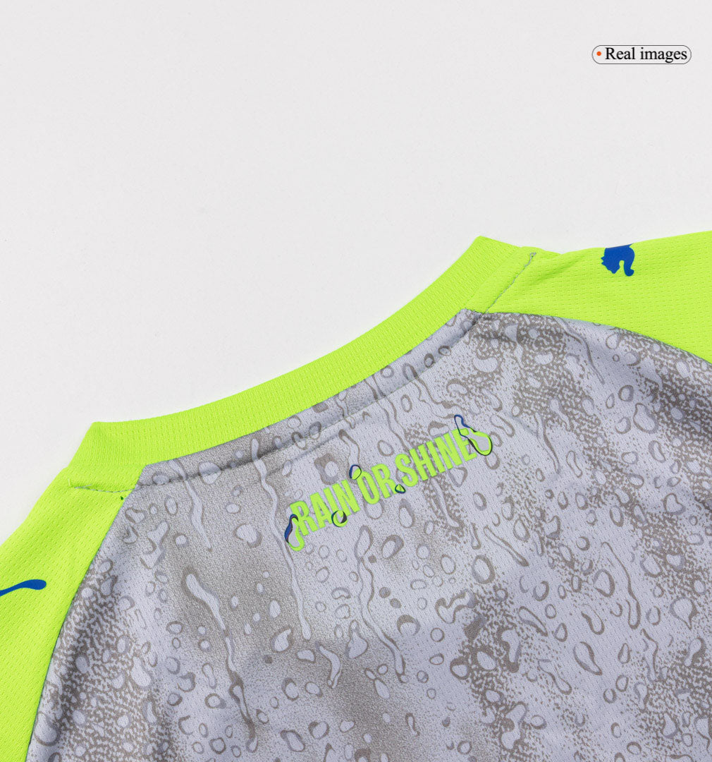 Manchester City Derde Thuisshirt Kit 2025/26 Kinderen Grijs