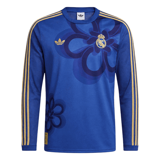 Real Madrid Thuisshirt Lange Mouwen 2025/26 Blauw Grote Maat