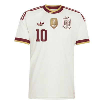 OLMO #10 Espagne Extérieur Maillot - Coupe du Monde 2026 Blanc