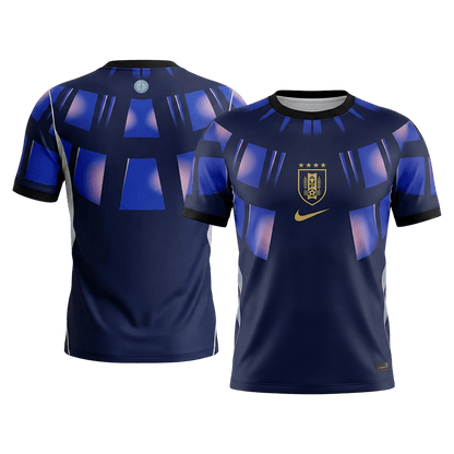 Uruguay Uitshirt - Wereldkampioenschap 2026 Donkerblauw Grote Maten