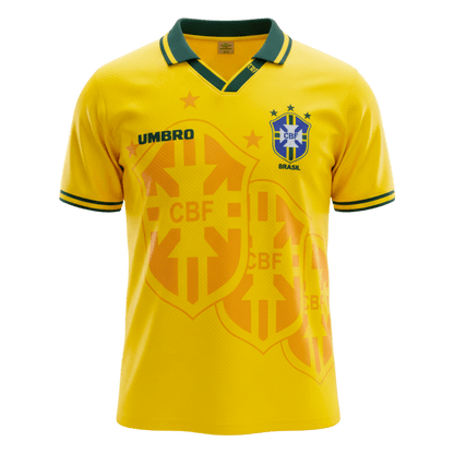 Retro Brazilië Thuis Shirt 1994 Geel