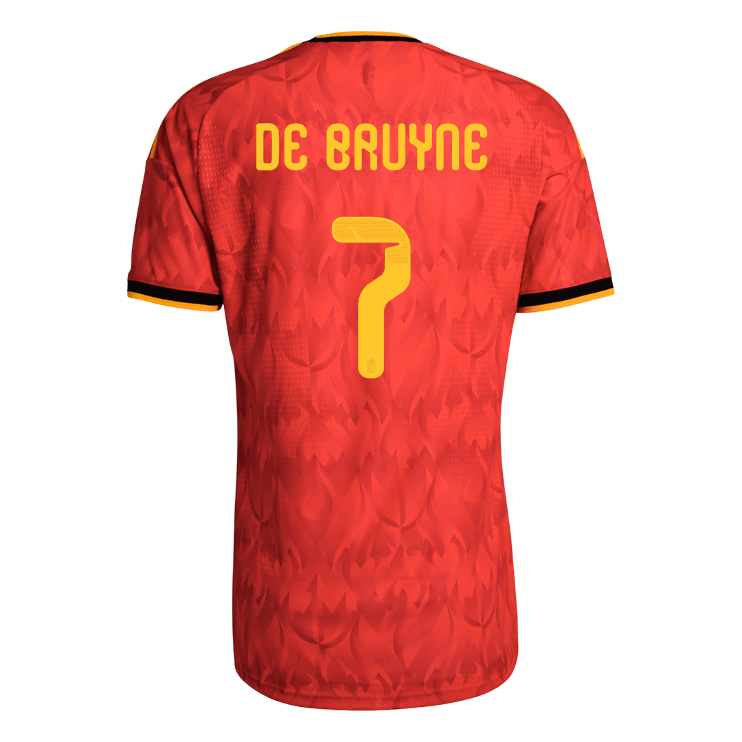 DE BRUYNE #7 België Thuisshirt - WK 2026 Rood Speler