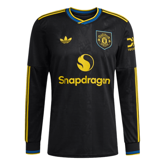 Manchester United Derde Shirt Lange Mouwen 2025/26 Zwart