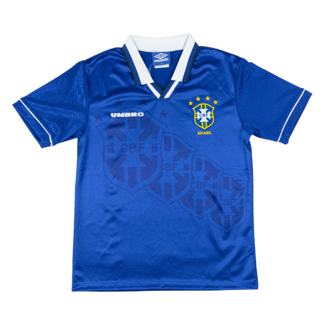 Retro Brazilië Uitshirt 94/96 Blauw
