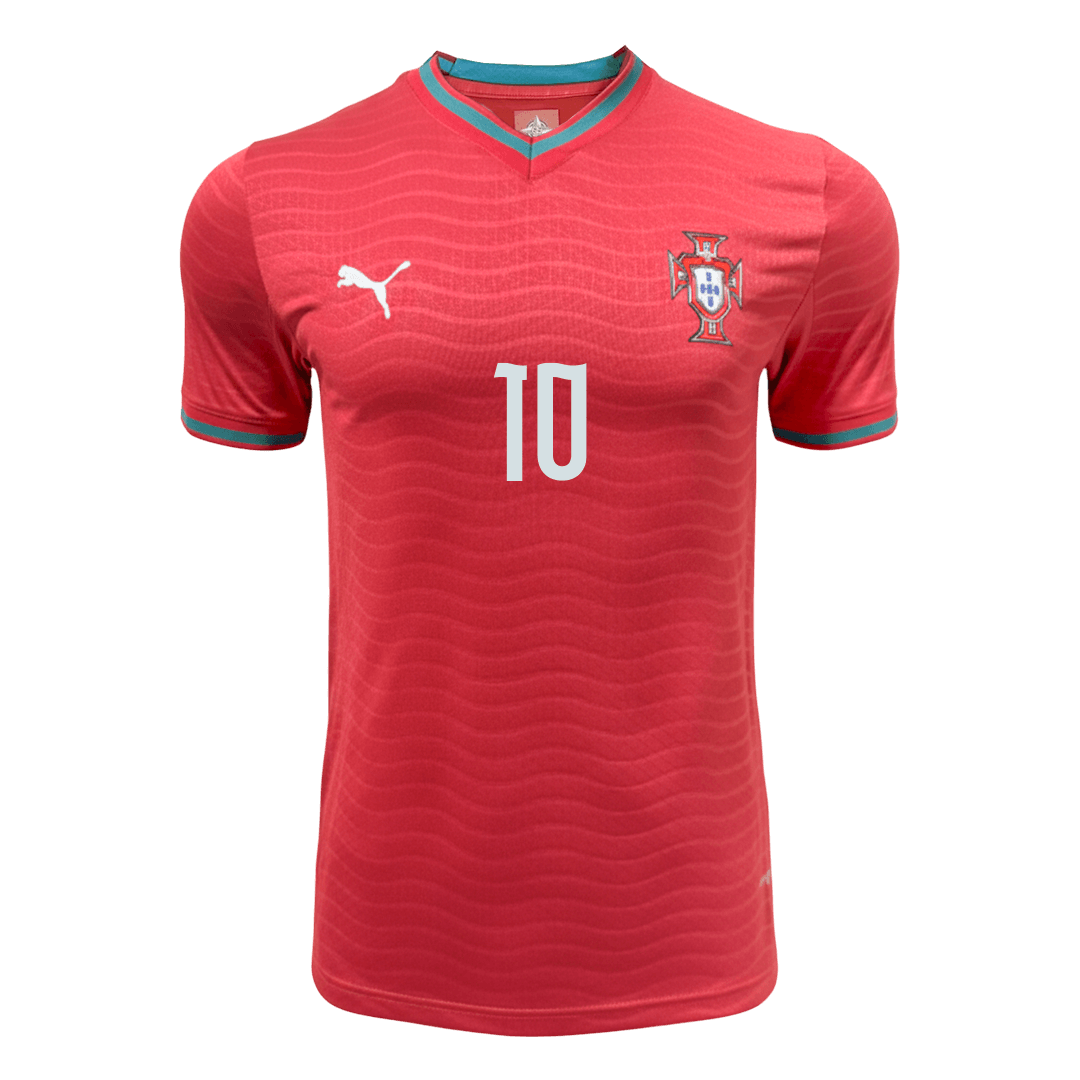 BERNARDO #10 Portugal Domicile Maillot - Coupe du Monde 2026 Rouge Joueur