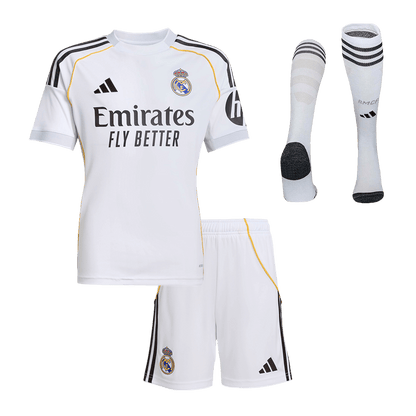 Real Madrid Thuisshirt Kit 2025/26 Junior Wit