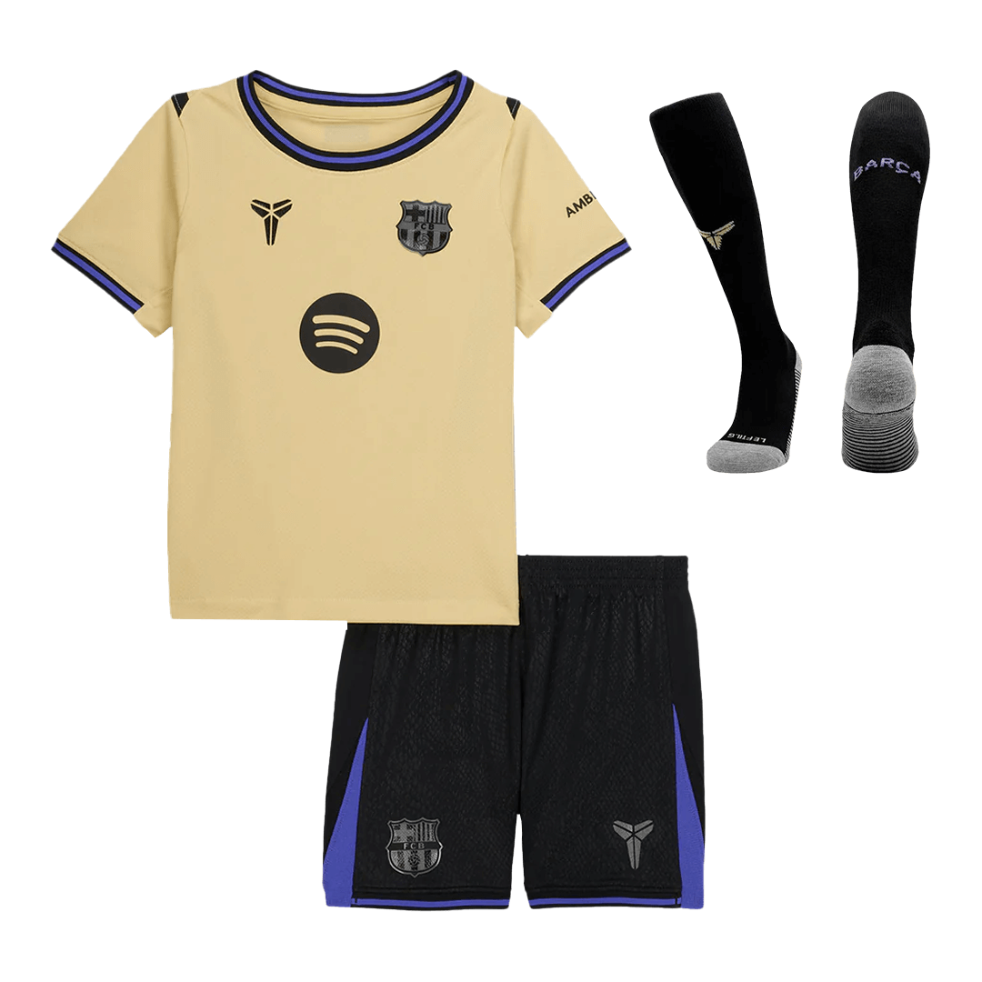 Barcelona Uit Thuisshirt Kit 2025/26 Junior Geel&Zwart