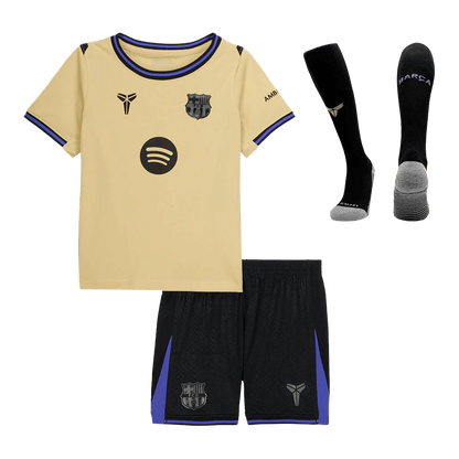 Barcelona Uit Thuisshirt Kit 2025/26 Junior Geel&Zwart