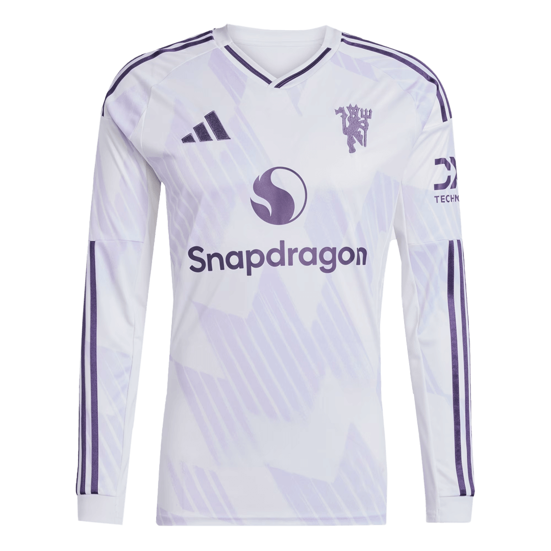 Manchester United Uitshirt Lange Mouwen 2025/26 Grote Maten