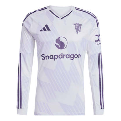 Manchester United Uitshirt Lange Mouwen 2025/26 Grote Maten