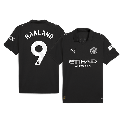 HAALAND #9 Manchester City Uitshirt 2025/26 Zwart