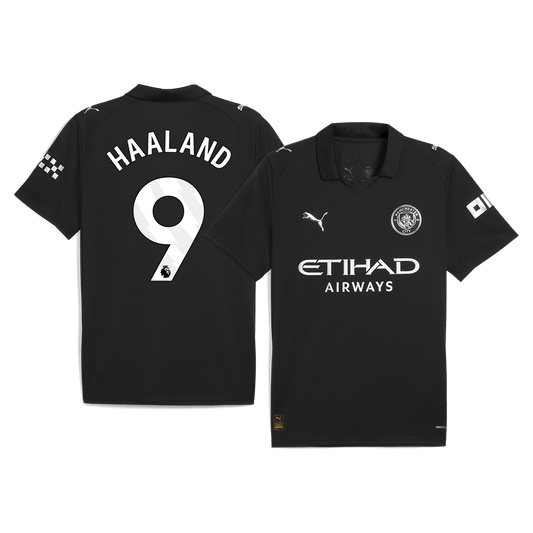 HAALAND #9 Manchester City Uitshirt 2025/26 Zwart