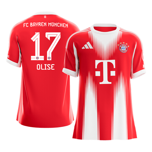 OLISE #17 München Thuis Shirt 2025/26 Rood - Geweldig
