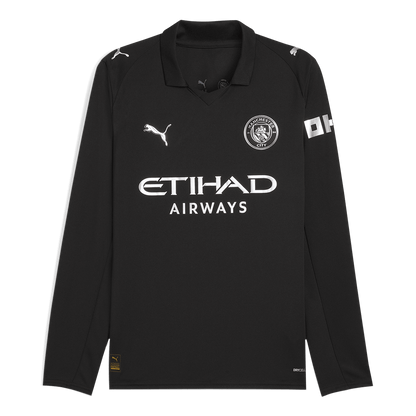 Manchester City Uitshirt Lange Mouwen 2025/26 Zwart