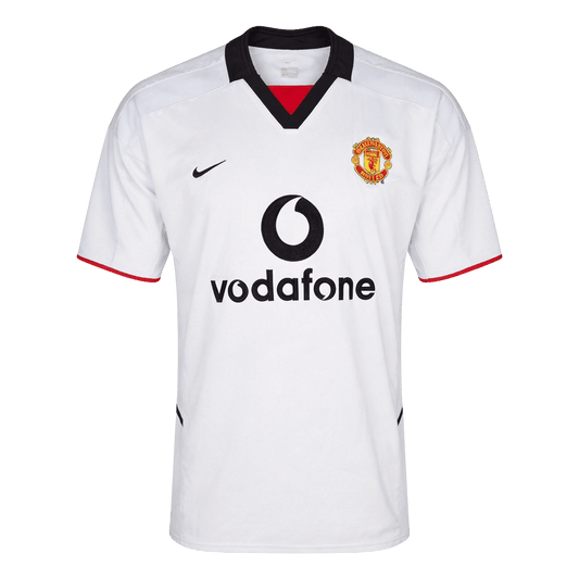 Retro Manchester United Uitshirt 2002/03 Wit