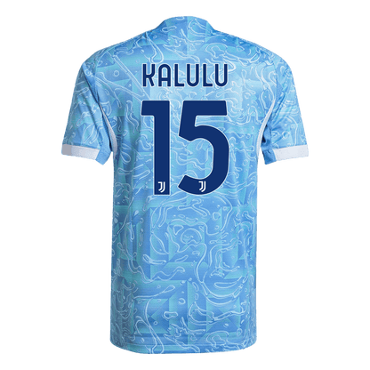 KALULU #15 Juventus Uitshirt 2025/26 Blauw Authentiek