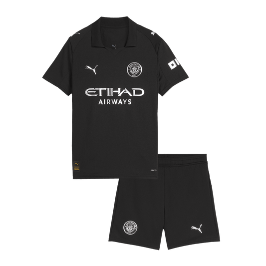 Vente Flash Manchester City Extérieur Maillot Kit 2025/26 Enfant Noir