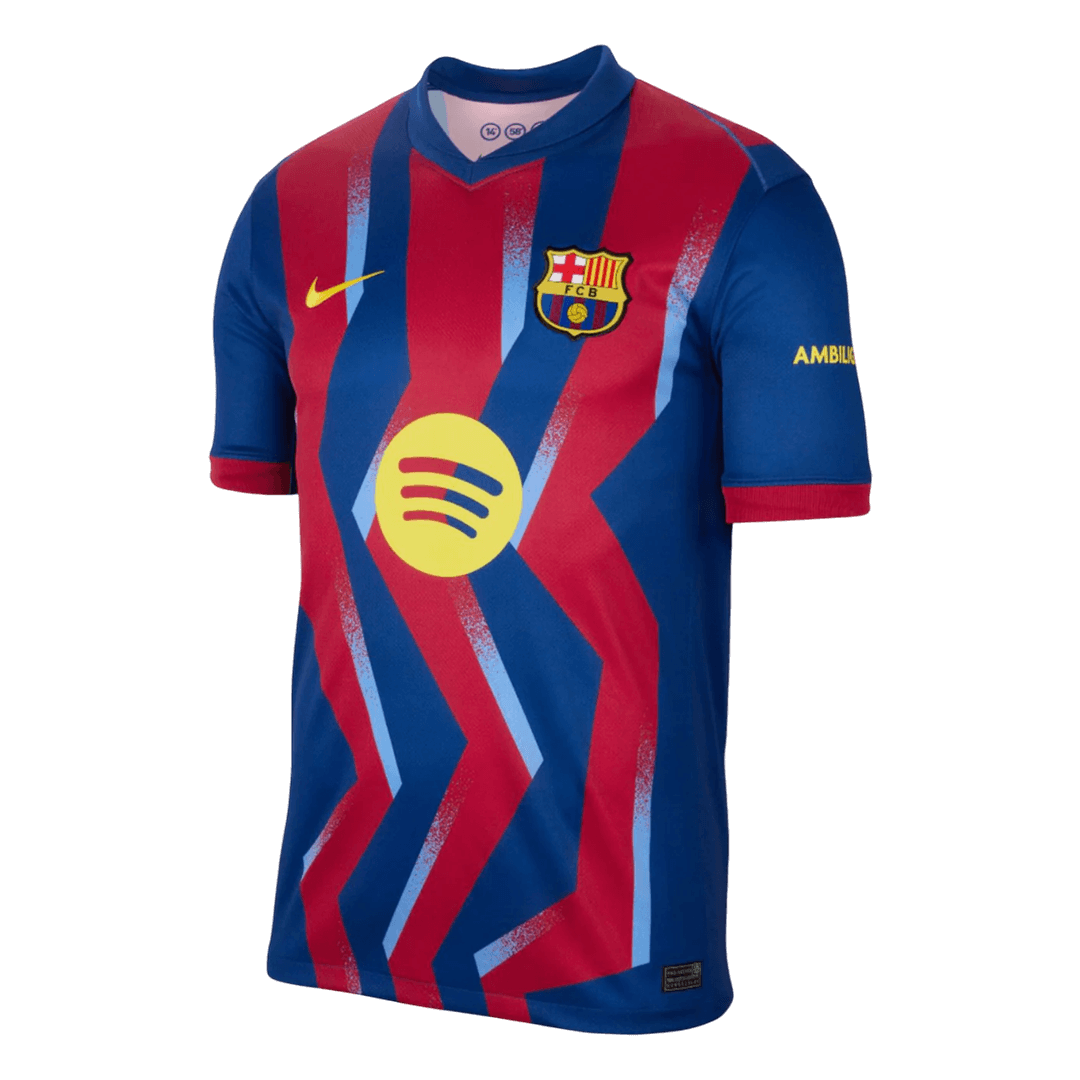 Barcelona Vierde Uitshirt Set 2025/26 Rood & Blauw