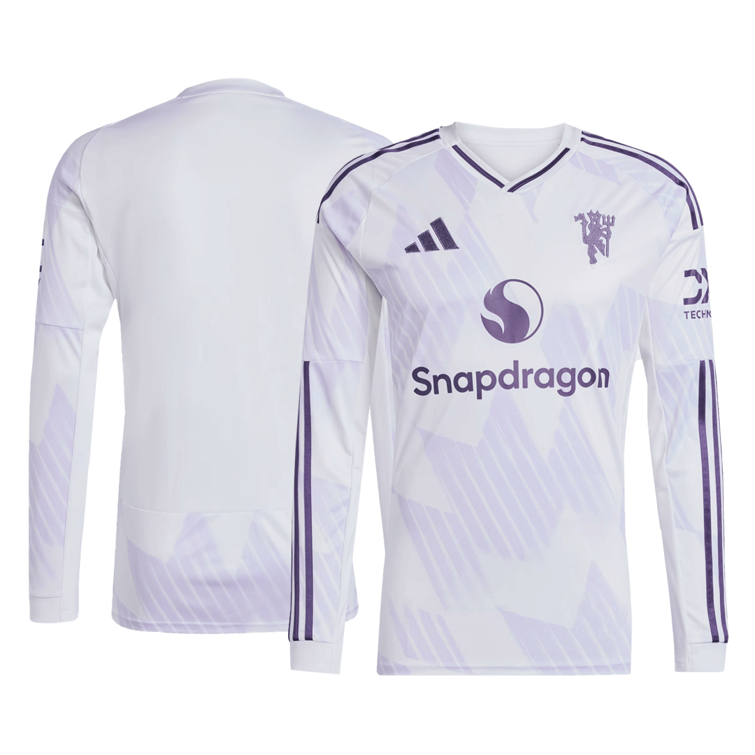 Manchester United Uitshirt Lange Mouwen 2025/26 Grote Maten