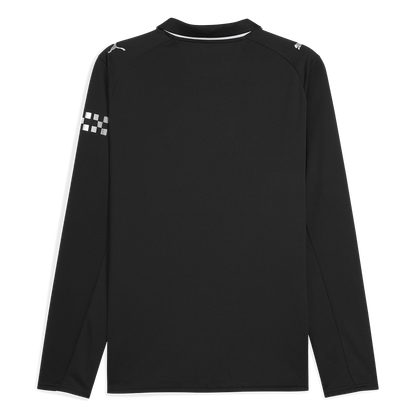 Manchester City Uit Thuisshirt Lange Mouwen 2025/26 Zwart Grote Maat