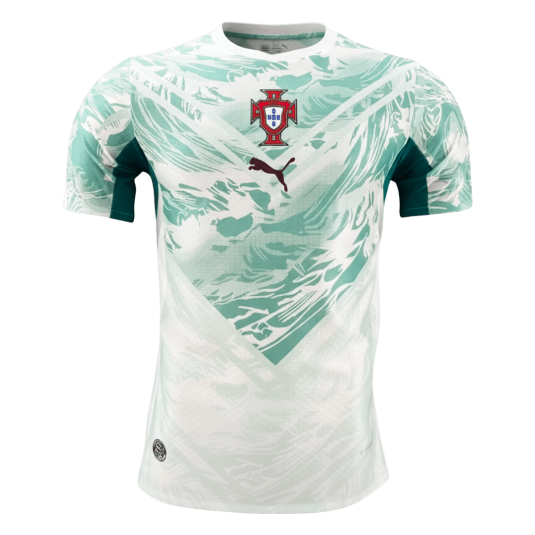 Portugal Uit Shirt WK 2026 Wit&Groen Speler Grote Maat