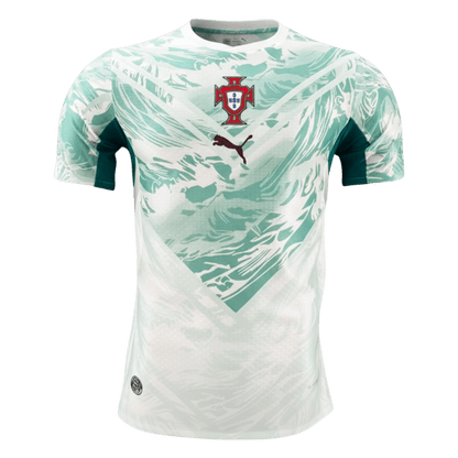 Portugal Uit Shirt WK 2026 Wit&Groen Speler Grote Maat