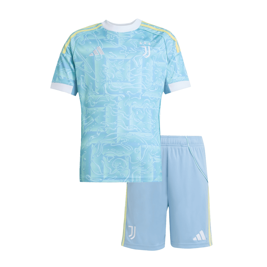 Juventus Uit tenue shirt 2025/26 Junior Blauw