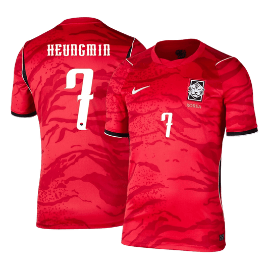 HEUNGMIN #7 Zuid-Korea Thuisshirt - Wereldkampioenschap 2026 Rood