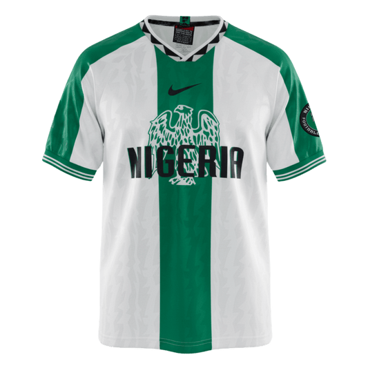 Retro Nigeria Uitshirt 1996 Groen&Wit