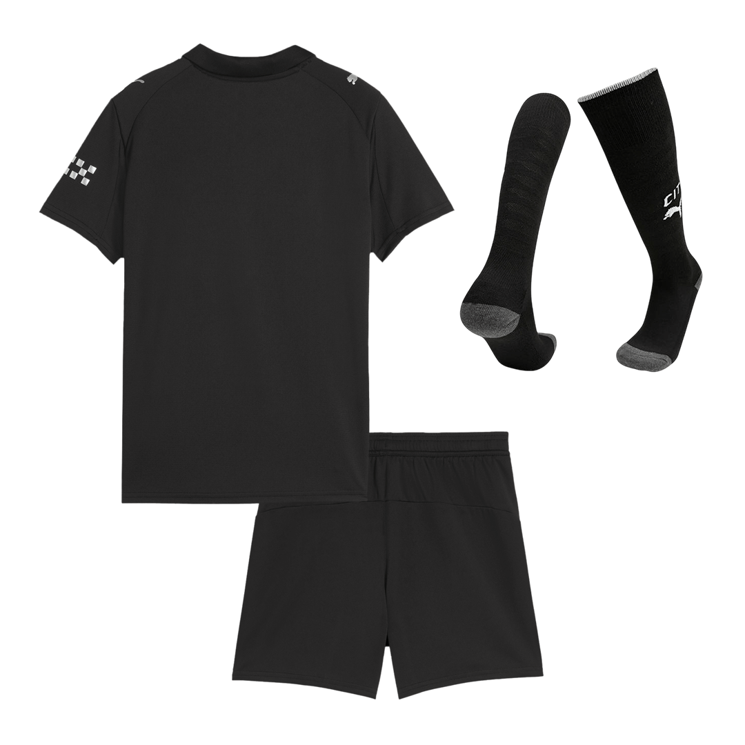 Manchester City Uit Tenue Set 2025/26 Kinderen Zwart