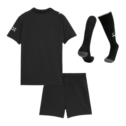 Manchester City Uit Tenue Set 2025/26 Kinderen Zwart