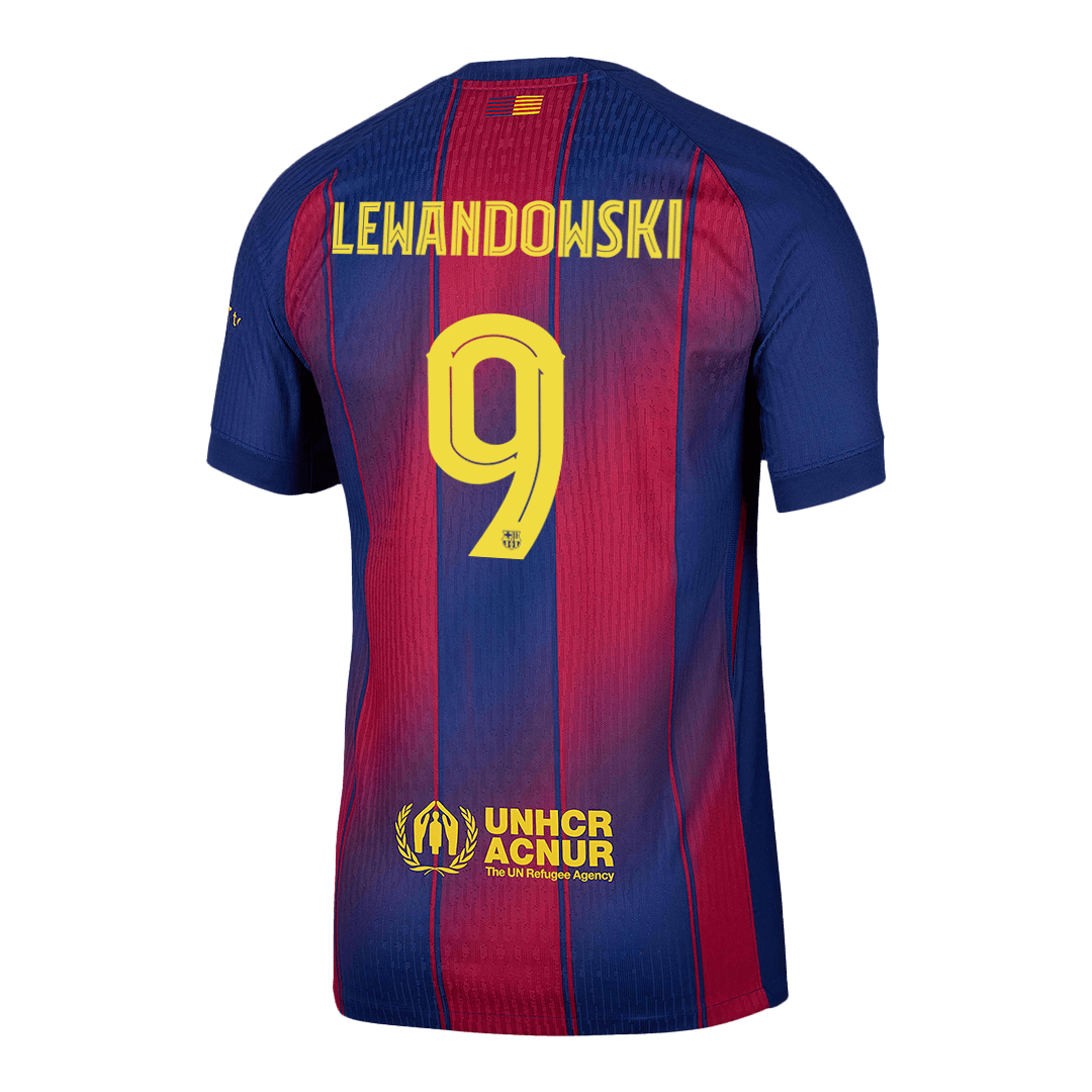 LEWANDOWSKI #9 Barcelona Thuisshirt 2025/26 Authentiek - UCL