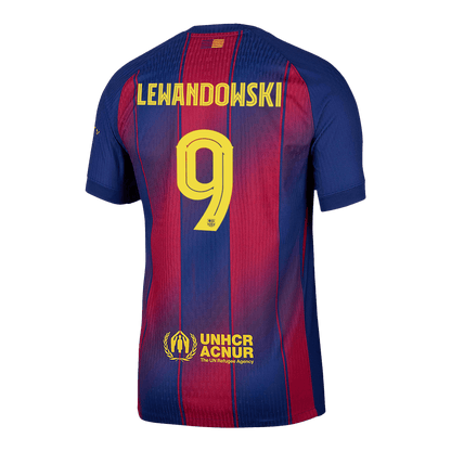 LEWANDOWSKI #9 Barcelona Thuisshirt 2025/26 Authentiek - UCL
