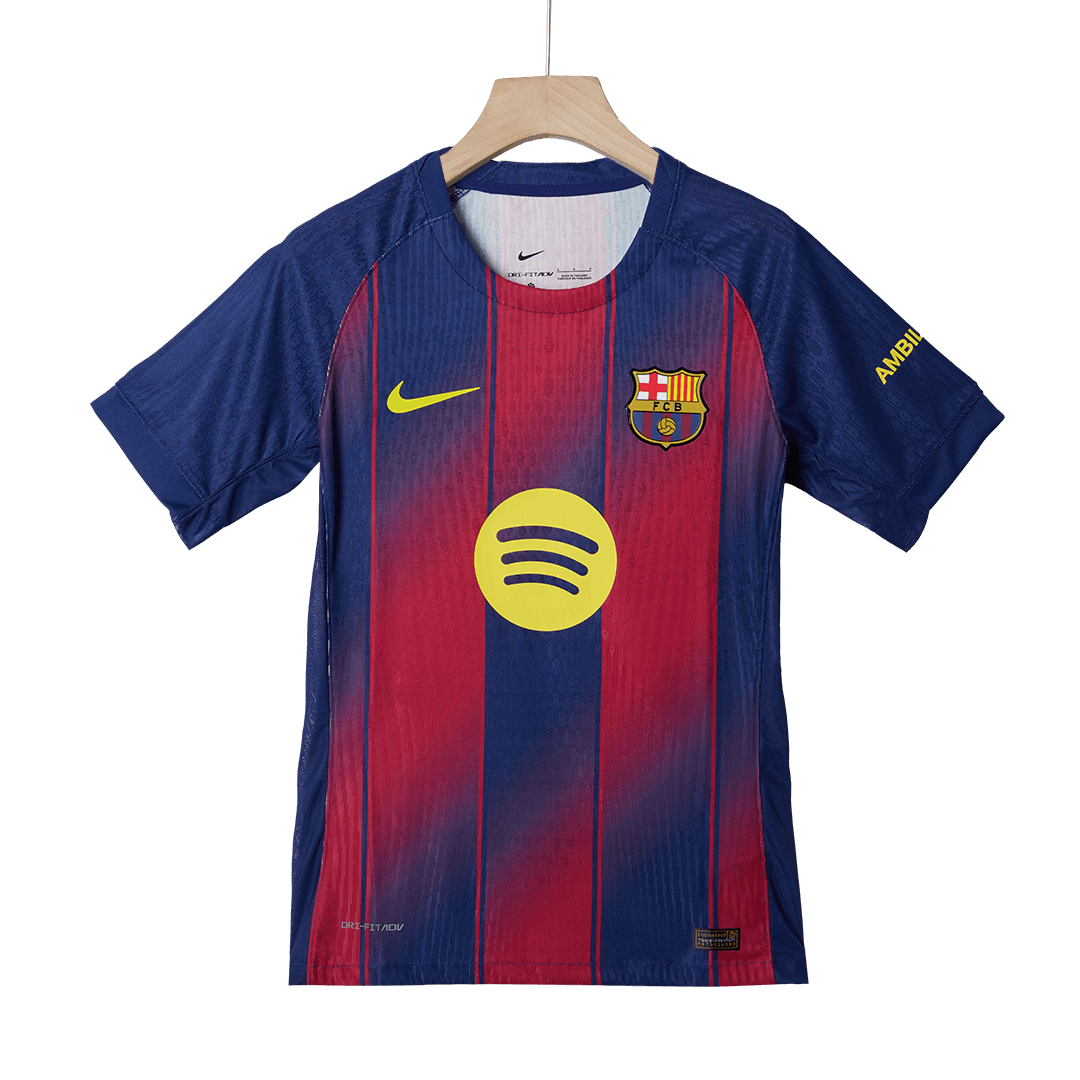 KOUNDE #23 Barcelona Thuisshirt 2025/26 Rood en Blauw Authentiek - UCL