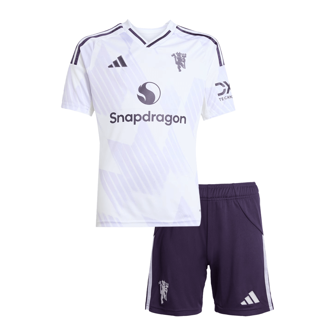 Manchester United Uitshirt Tenue 2025/26 Junior