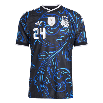 E. FERNÁNDEZ #24 Argentine Extérieur Maillot - Coupe du Monde 2026 Noir Joueur