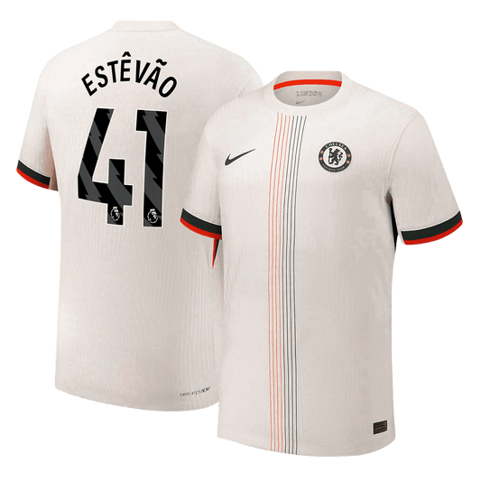ESTÊVÃO #41 Chelsea Uitshirt 2025/26 Wit Authentic