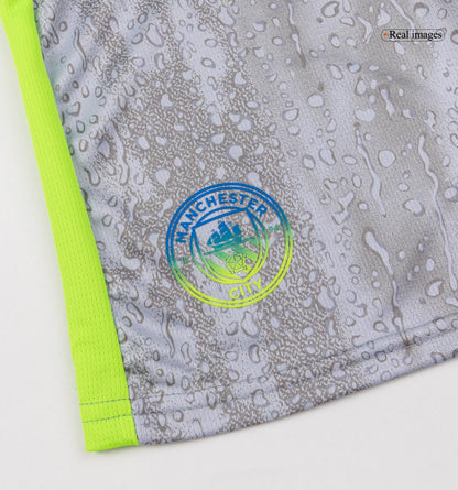 Manchester City Derde Thuisshirt Kit 2025/26 Kinderen Grijs