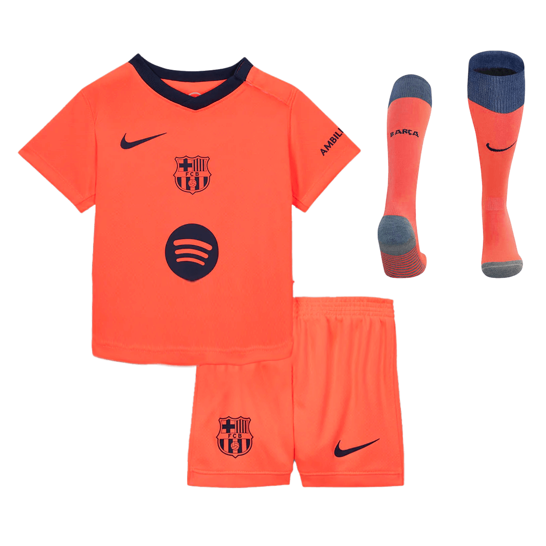 Barcelona Derde Shirt Tenue 2025/26 Junior Oranje