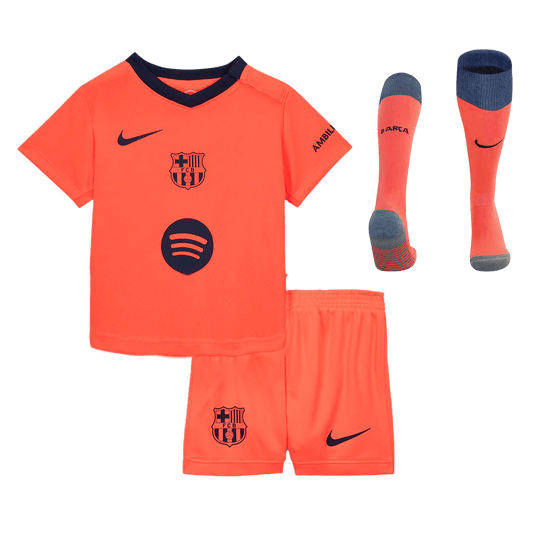 Barcelona Derde Shirt Tenue 2025/26 Junior Oranje