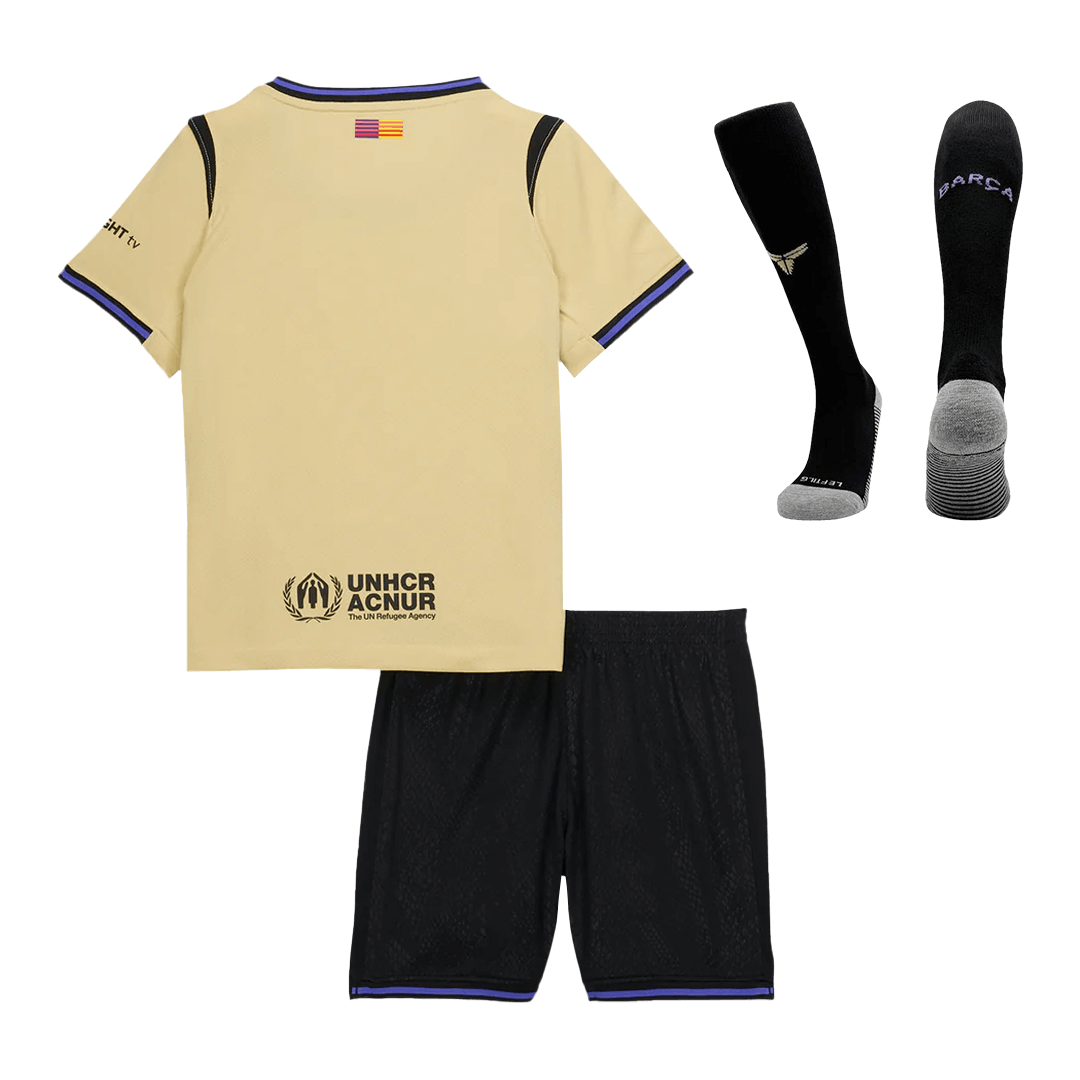 Barcelona Uit Thuisshirt Kit 2025/26 Junior Geel&Zwart