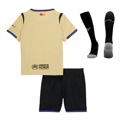 Barcelona Uit Thuisshirt Kit 2025/26 Junior Geel&Zwart