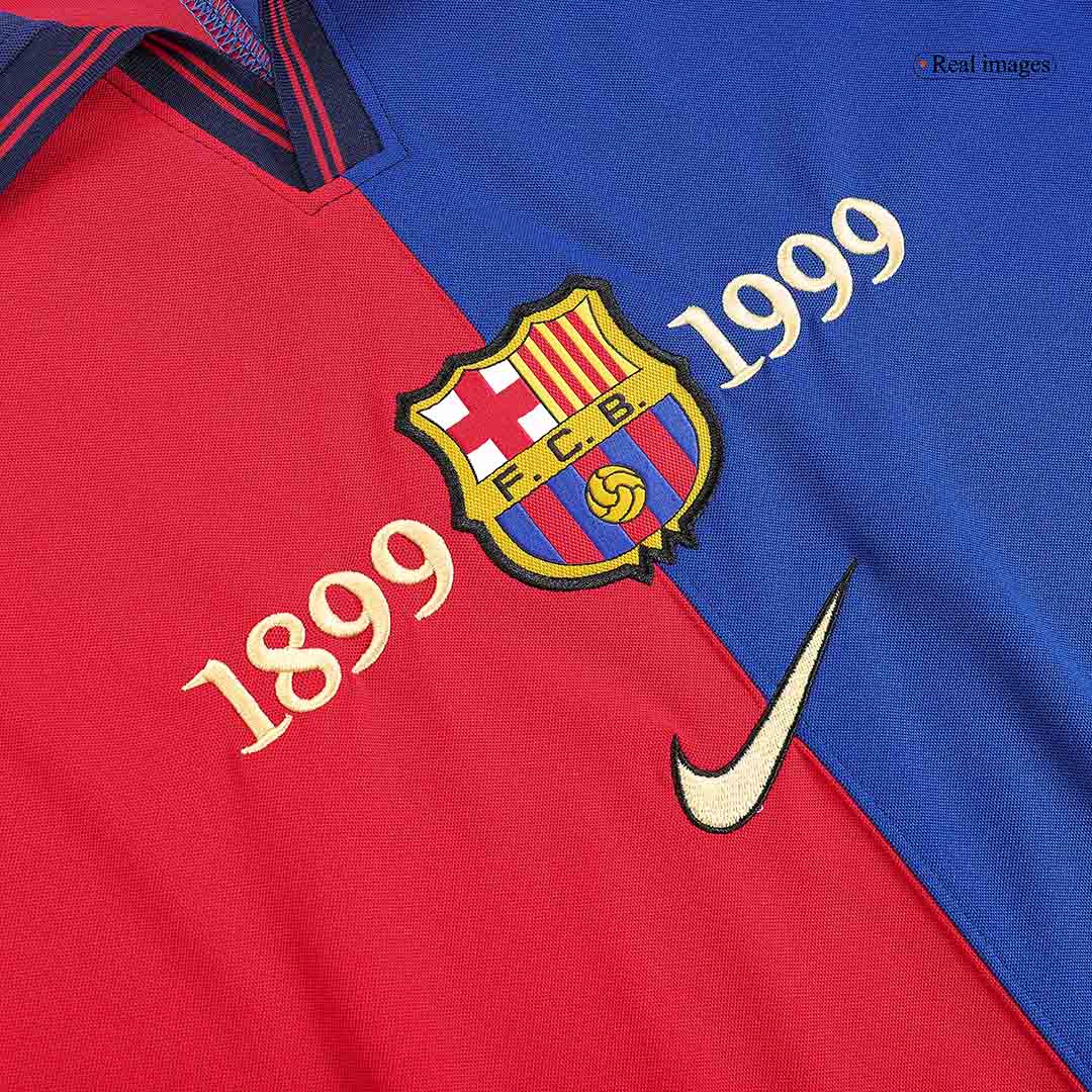 KLUIVERT #9 Retro Barcelona Thuis Shirt 1999/00 - 100e Verjaardag