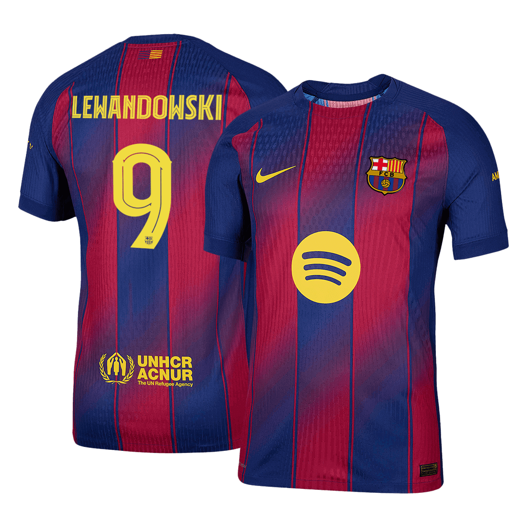 LEWANDOWSKI #9 Barcelona Thuisshirt 2025/26 Authentiek - UCL