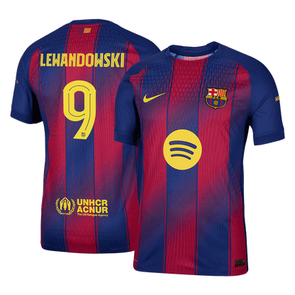 LEWANDOWSKI #9 Barcelona Thuisshirt 2025/26 Authentiek - UCL