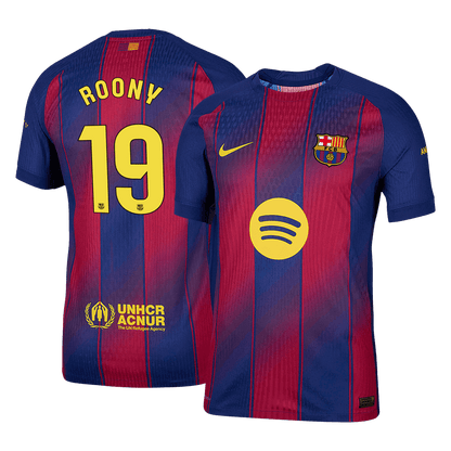 ROONY #19 Barcelona Thuisshirt 2025/26 Rood en Blauw Speler