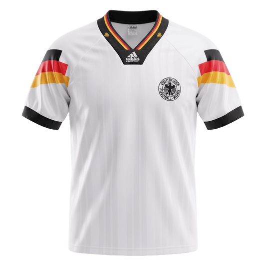 Retro Duitsland Thuisshirt 1992 Wit