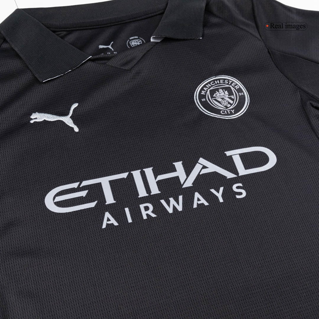 Manchester City Uit Tenue Kit 2025/26 Kinderen Zwart
